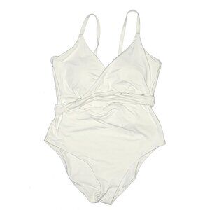 Knix Wrap One Piece Swimsuit white sz XL bodusuit slimming Perfect beach suit